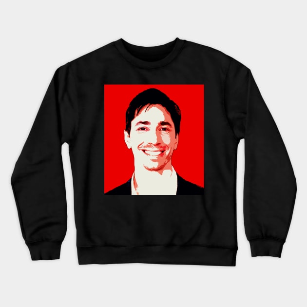 justin long Crewneck Sweatshirt by oryan80